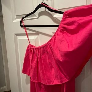 Pomander place one shoulder dress